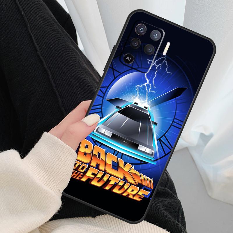 Чехол Машина времени из Назад в будущее для OPPO A54 A74 A94 A83 A91 A93 A5 A9 A31 A53 2020 A15 A52 A72 Find X5 X3 Pro