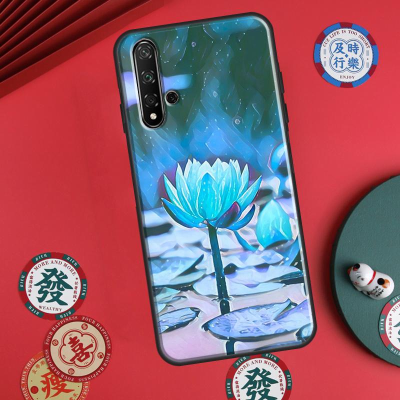 Цветок Лотоса Для Huawei P30 P20 P40 Lite P60 Pro Nova 5T 12s 12i 11i Y90 Y70 Y60 Y61 Y91 Y72 9 10 SE Чехол