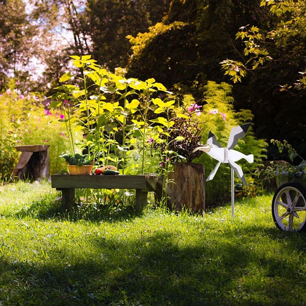 Fade Resistant Bird Wind Spinners Stable Bird Shape Windmill Spinners Courtyard Decor