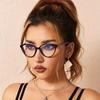 2/3 Pack Fashion Retro Anti-Blue Light Pochromic Glasses Classic Cat Eye Triangle Eyeglasses