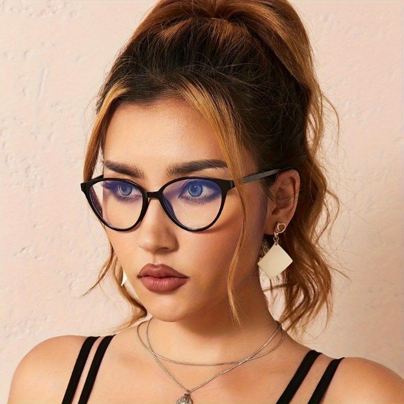 2/3 Pack Fashion Retro Anti-Blue Light Pochromic Glasses Classic Cat Eye Triangle Eyeglasses