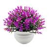 Plastic Artificial Potted Flowers Pink Fake Flower Bonsai Artificial Faux Plants  Indoor Decoration