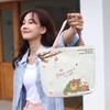Canvas Shoulder Bag  Print Ladies Casual Handbag Tote Bag Handbag Small Satchel