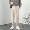 Корейские модные летние брюки уличная мода плиссированные брюки мужские однотонные дышащие легкие тонкие брюки повседневные мужские брюки