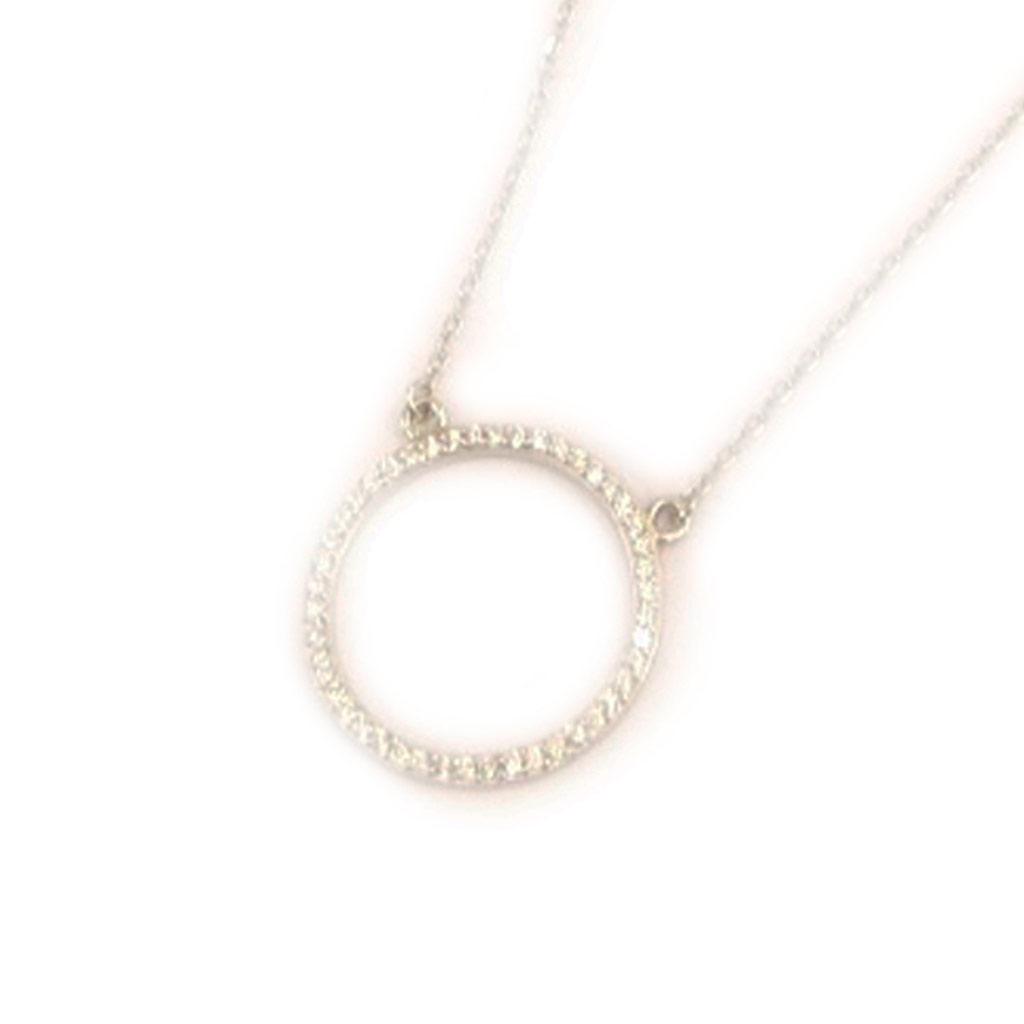 Les Trésors De Lily [L4613] - Серебряное колье "Богиня" серебристо-белое (родиевое покрытие) - 22 мм