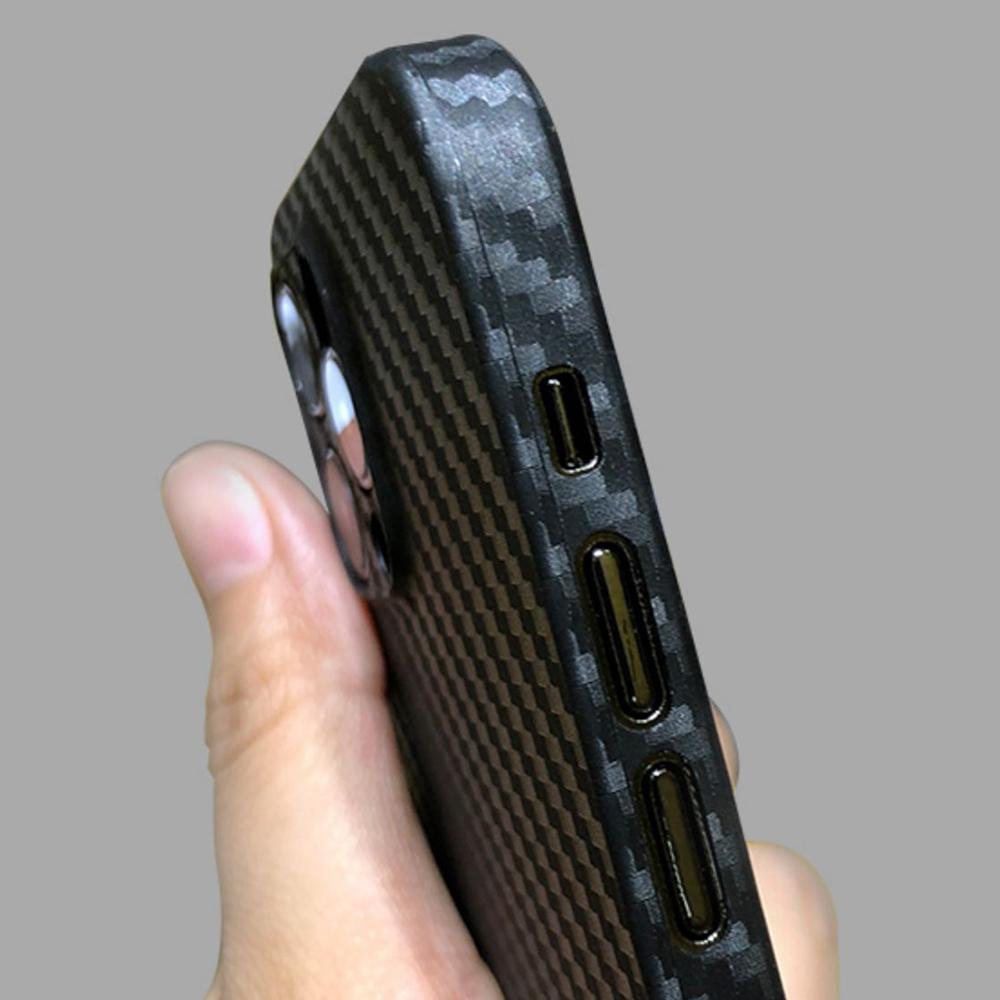 KZDOO Для iPhone 16 Pro Max Совместимый с MagSafe Текстура углеродного волокна Ультратонкий PP Чехол для телефона