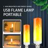 USB Flash Flame Atmosphere Light Портативный светодиодный светильник Flame Candle Lights Лампа для книг Внешний аккумулятор Освещение для кемпинга Декоративное освещение для спальни