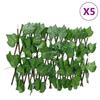 VidaXL Expandable Artificial Grape Leaf Trellis 5 Pcs, Fence Screen, Privacy Screen, Decoration of 366581