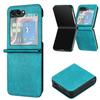 For Samsung Galaxy Z Flip7 FE 5G/Z Flip6 5G/Z Flip5 5G Case PU Leather Hard PC Phone Cover Calf Texture
