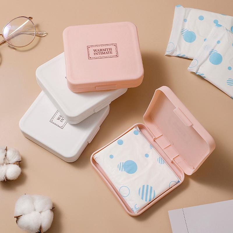 Женская коробка для хранения гигиенических прокладок и тампонов, портативная, водонепроницаемая, пыленепроницаемая, органайзер, простая коробка для гигиенических прокладок с рисунком