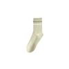 Female Spring and Autumn New Casual Stripe Sweat Absorption Breathable No Bone Anti Pilling Long Tube Cotton Socks
