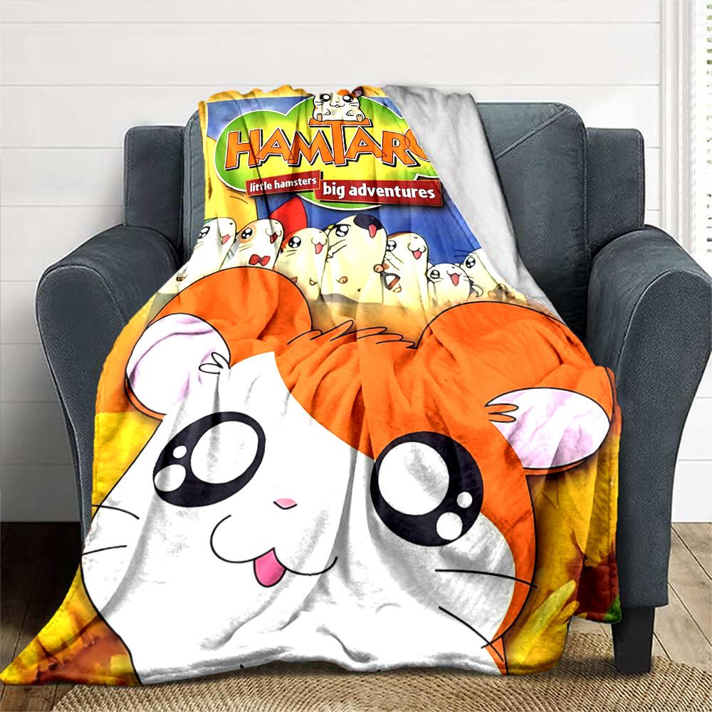 Hamster'S Big Adventures Flannel Blanket Super Soft Warm Cozy Blanket For Sofa Bed Office Travel Allseason Home Decor Gift