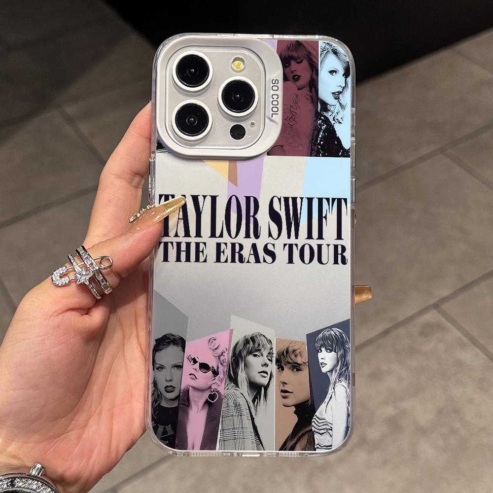 Чехол для телефона Singer Girl T-Taylors для iPhone 17 Air 16 16e 15 14 Plus 13 12 11 Pro Max X Xs XR 8 Цветной Серебристый Жесткий Чехол