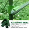 50Pcs Green Plant Trellis Connector Clip Stake Clips Vegetable Vine Cross Buckle For Fixed Garden Frame Rod Gardening Tool