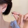 Женские серьги GemChic, модные серьги-гвоздики с иглами, вставки из циркона, звезды, имитация жемчуга, изысканные ювелирные изделия на день рождения, Рождество, подарок