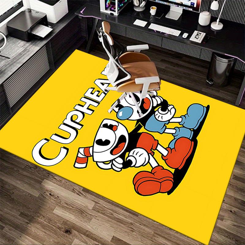Cuphead Mugman Adventure Carpet For Playroom Bedroom Living Room Sofa Home Decorkids Game Area Rug Nonslip Floor Mat