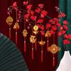 6pcs Chinese Spring Festival Wishes Pendant 2025 New Year Home Decoration Desktop Ornaments Red China Knot Hanging Party Supply