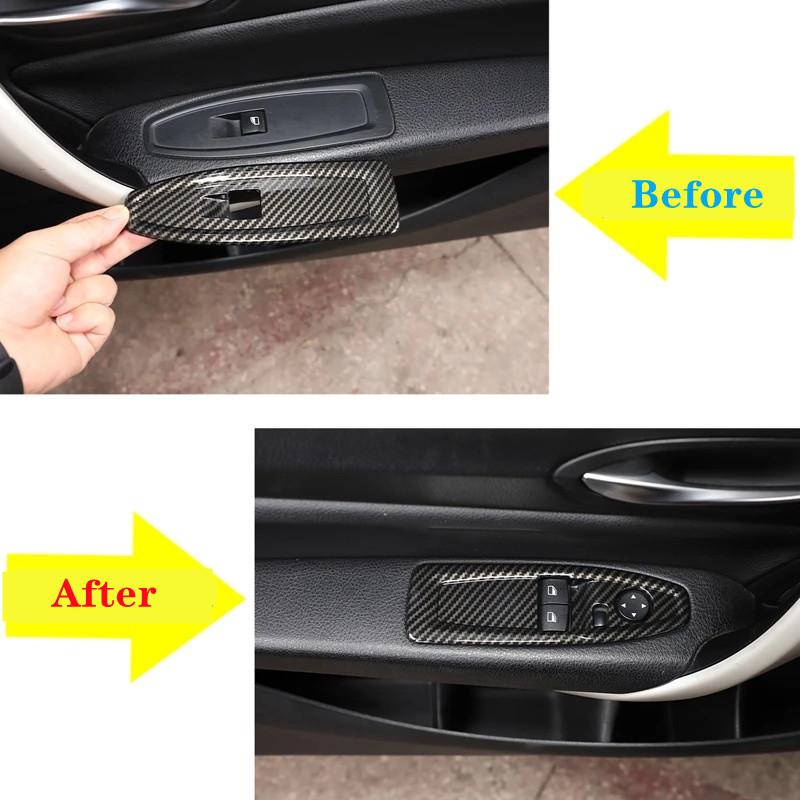 2 шт./компл., панель переключателя подъема стекла автомобиля из АБС-пластика, декоративная рамка, подходит для BMW 1 2 серии F20 F21 F22 F45 F46 2014-авто