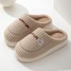 Down Cotton Slippers Women's Autumn and Winter Bags Heel Non-slip Indoor Home Home Home Thickened Warm Couple Outer Cotton Shoes Men