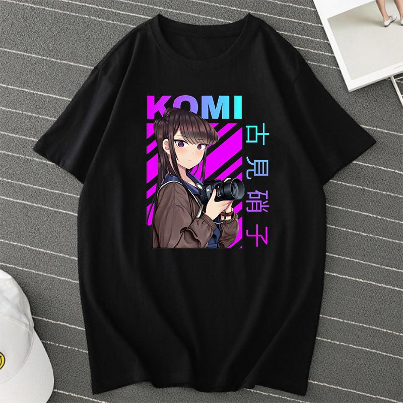 Футболка унисекс «Komi Cant Communicate Komi Shouko», мужская японская футболка с рисунком 2022, женские хлопковые футболки в стиле Харадзюку, футболка ulzzang