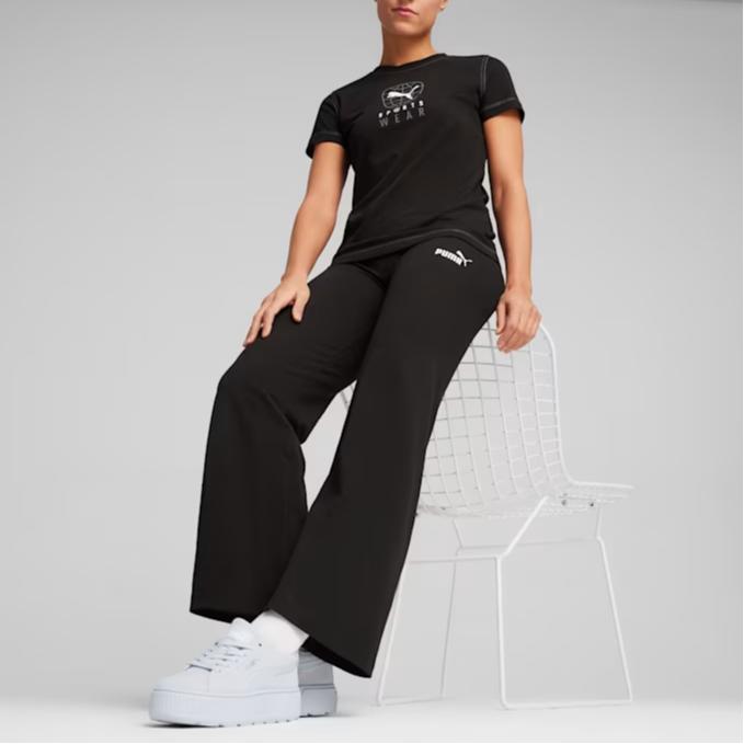Puma Ess Леггинсы Прямые Простые Мягкие Удобные Повседневные Брюки Женские Леггинсы Черные 680405-01