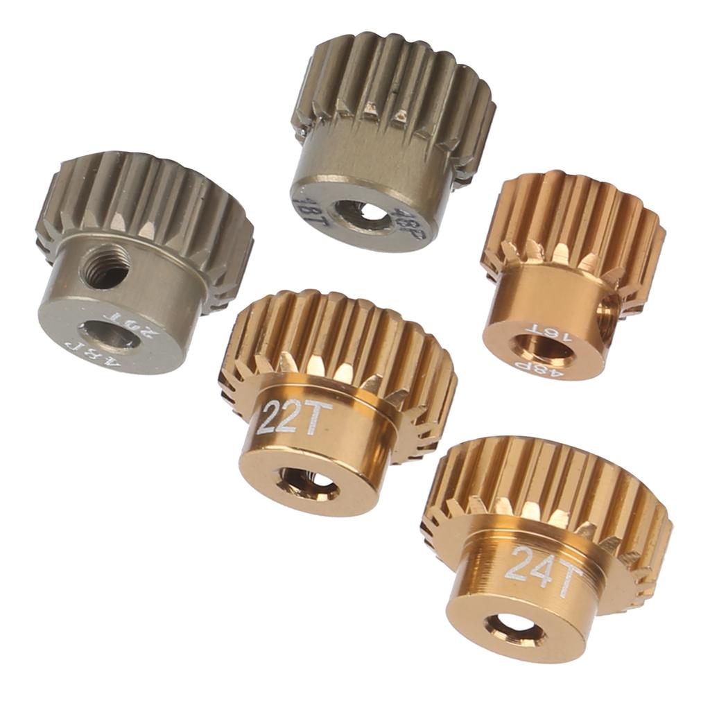 5 шт. Набор шестерен пиньон 48P из алюминиевого сплава 7075, комплект моторных шестерен для радиоуправляемой машины 110 (16Т?24T)
