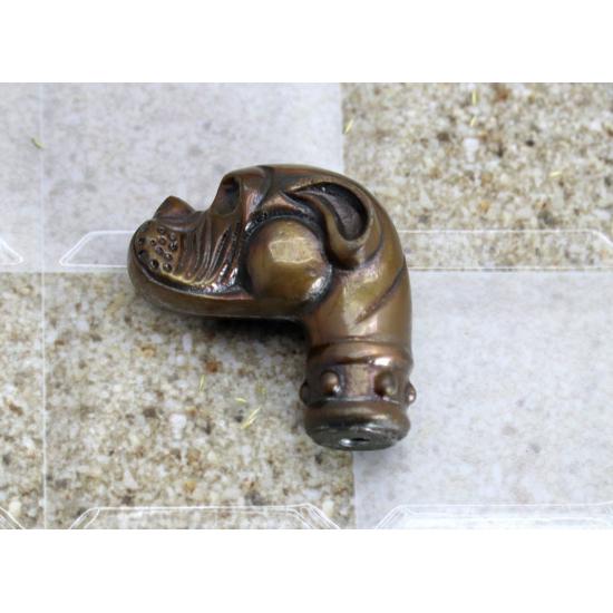 Walking Stick With Brass Dog Handle, Hand Carved Walking Cane, Stylish Wooden Walking Stick for Women and Men, Unique Waking Stick For Adult