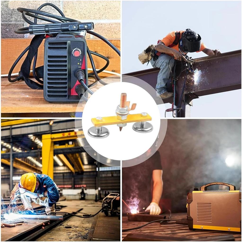 Сварочный магнит, магнитная головка, магнитная двухголовочная сварочная опора, зажим заземления для механического обслуживания