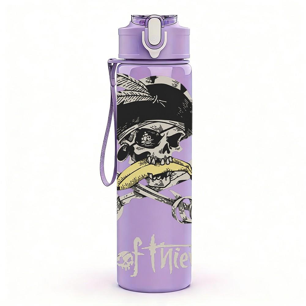 1PC Sea Of Thieves Pirate 750ml sports water bottle leakproof straw lid outdoor office home