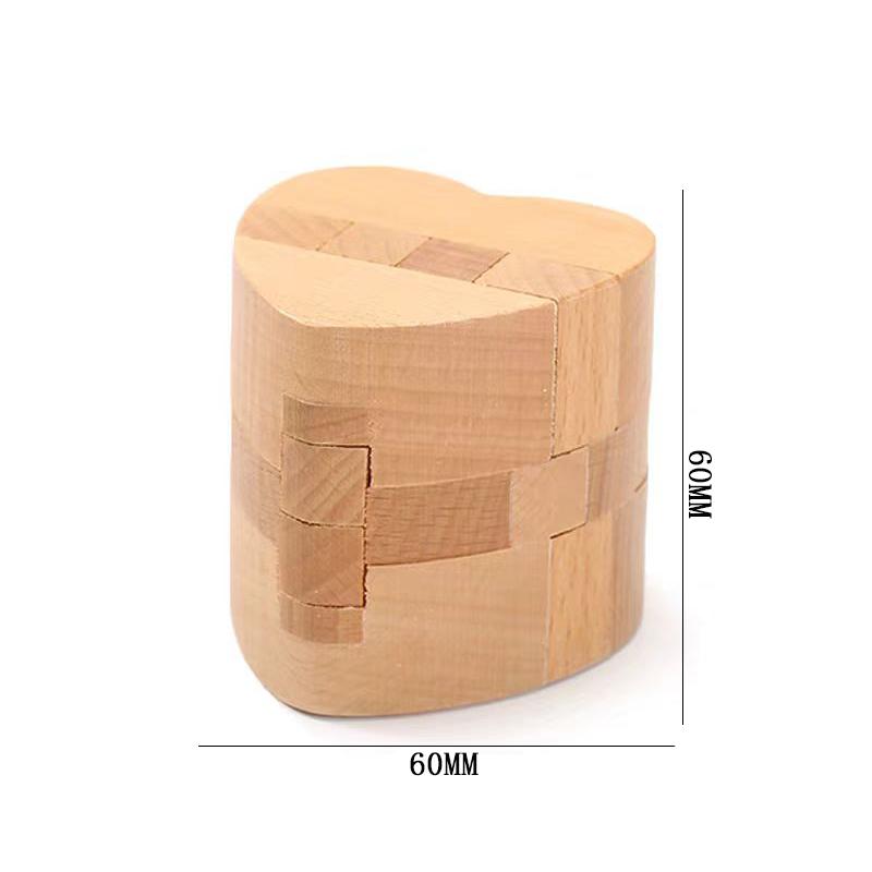 Luban Lock Puzzle Unlock Interlock Game IQ Test Wooden Brain Teasers For Adults Kids Logic Smart Mind Challenge Educational Toys