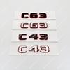 ABS 3D Car Trunk Bicolor letters Logo Badge Decals Sticker For C43 C63 C63S Emblem W204 W205 W206 Series
