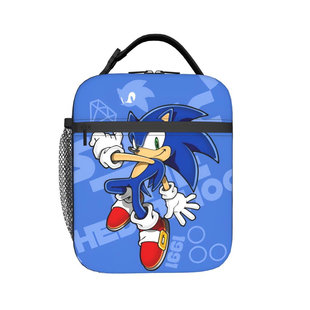 Custom S-Soniced Insulated Lunch Bags for Women Men Cool Cartoon Resuable Thermal Cooler Food Lunch Box School