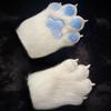Furry Cosplay Costume Gloves Cartoon Cat Claw Mittens Kawaii Plush Cat Paw Gloves  Party