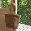 Rattan Straw Woven Bag Women Basket Tote Fashion Summer Beach Large Purse