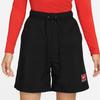 Nike Solid Color Logo Patch Elastic Waist Straight Shorts Women Bottoms Black DQ6645-010