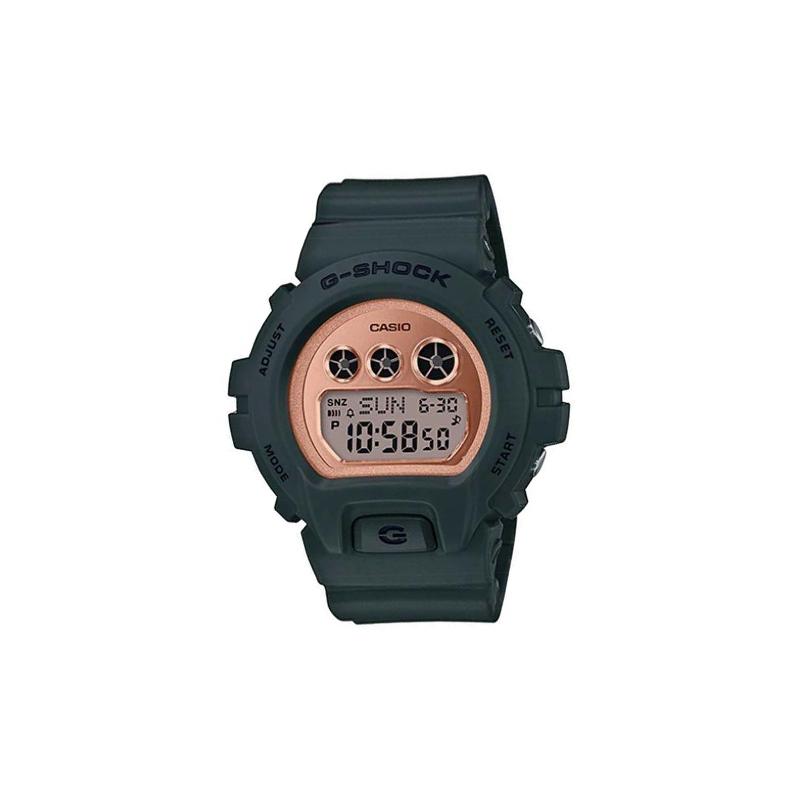 Casio Водонепроницаемость 200 метров и элегантный ремешок из кварцевой смолы, одинаковый стиль для мужчин и женщин, золотой циферблат GMD-S6900MC-3
