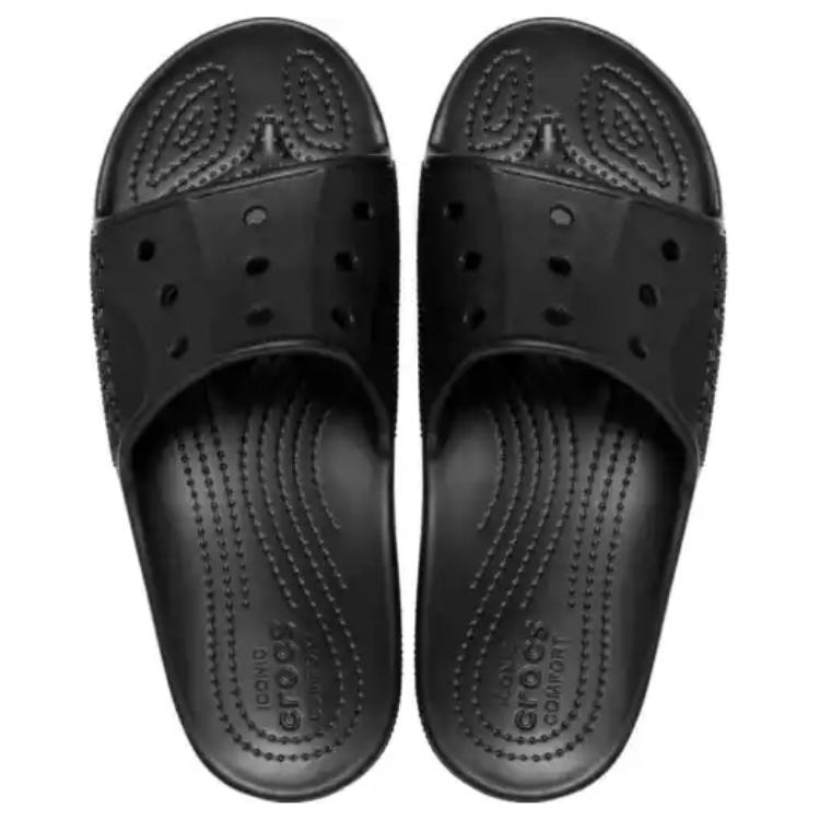 Crocs Baya 2 Удобные Универсальные Сандалии-слайды без натирания Унисекс Обувь Черный 208215-001