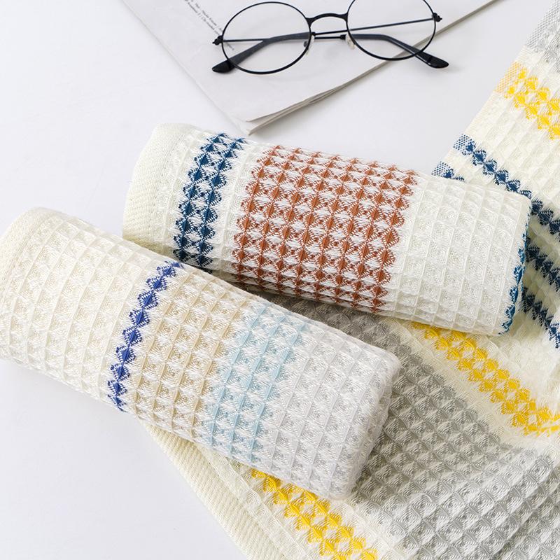 70X140 см Утолщенное 100% Хлопковое Банное Полотенце Премиум Полосатое Вафельное Полотенце Взрослое Детское Домашнее Супермягкое Впитывающее Не Линяющее Полотенце для Волос