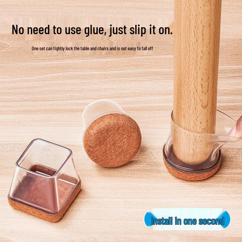 LIEI Silent Silicone & Metal Chair Leg Protectors