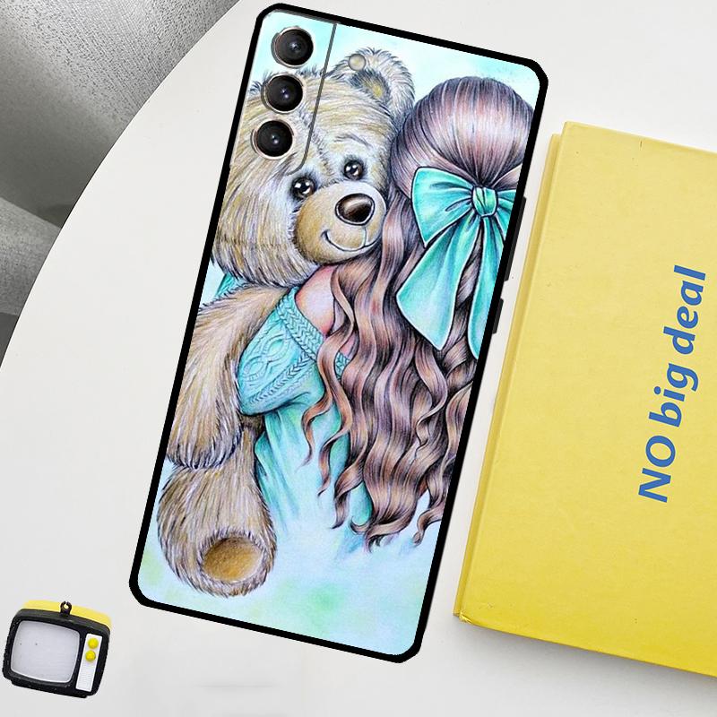 Familie Mom Girl Women Phone Case For Samsung Galaxy S25 S26 Ultra S20 S21 S22 S23 Plus S24 Ultra S10 S25 FE Cover