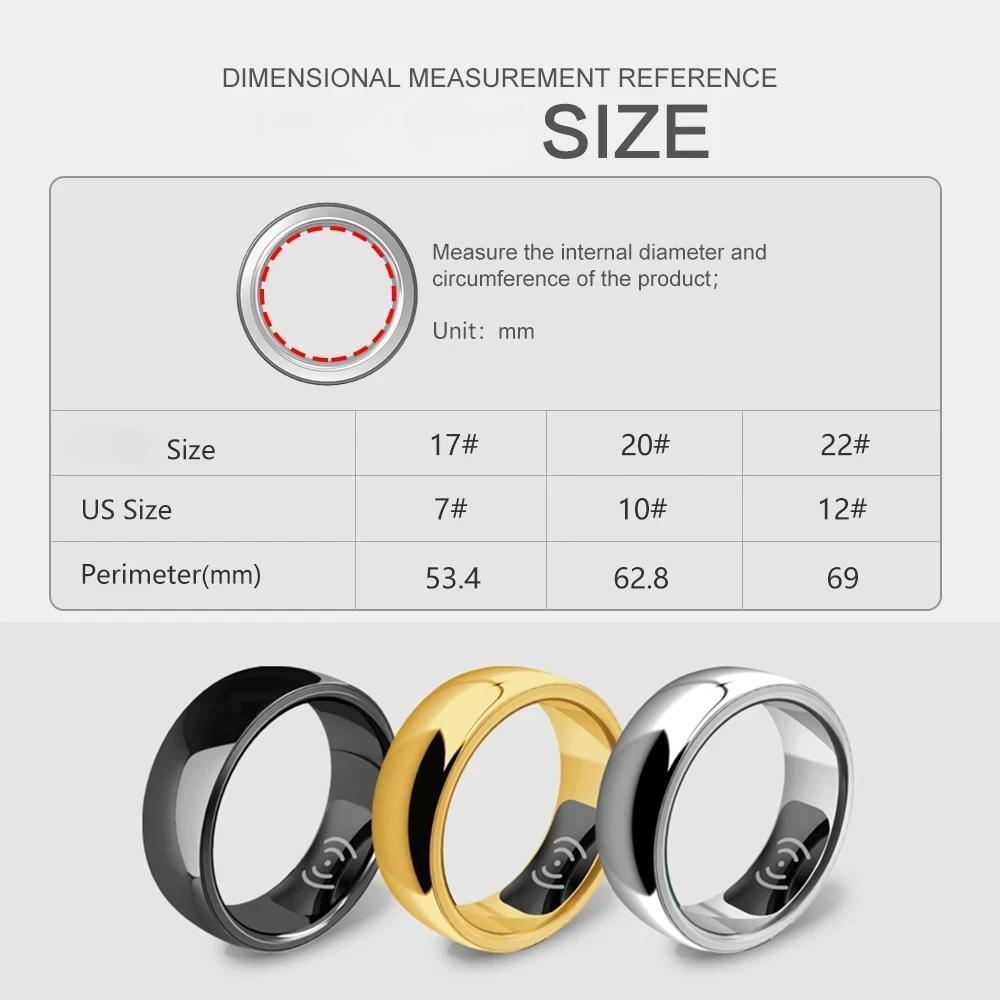 Смарт-кольцо Частота сердечных сокращений Уровень кислорода в крови Давление Температура Сон Калории Здоровье Многоязычный фитнес-трекер Кольца для мужчин и женщин