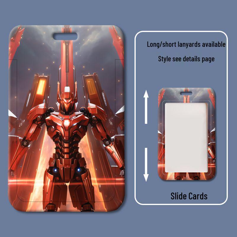 Пластиковый выдвижной держатель для ID-карты на тему Gundam для студентов