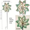 Garden Decorative Pile Metal Wind Spinners Creative Rotating Gardening Plug Durable Flower Pinwheel Courtyard