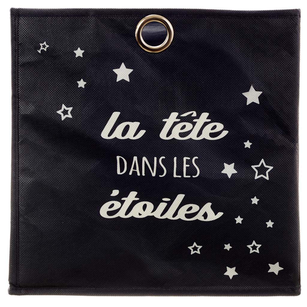Les Trésors De Lily [A1798] - Куб-хранилище «Голова в облаках» черный - 30x30
