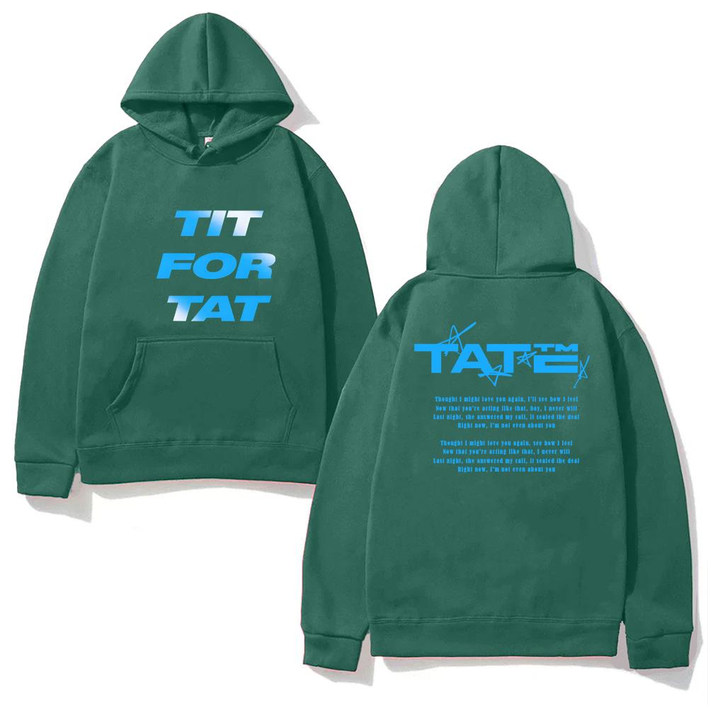 Худи с новым альбомом Tate McRae TITFORTAT на осень/зиму 2025 года, новые гранжевые толстовки, панк одежда с длинным рукавом, пуловеры с капюшоном