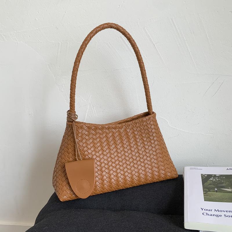 Премиальная текстура, легкая роскошь, плетеный узор, сумка под мышкой, женская, 2025, новая, темпераментная, портативная, на плечо, сумка-ведро для通勤