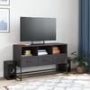 VidaXL Meuble TV noir 100,5x39x60,5 cm acier, support TV, buffet TV, meuble multimédia, banc TV, armoire hifi, centre de 846542