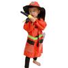 Firefighter Cosplay Halloween Set Coat Hat Fire Extinguisher Ax Walkie Talkie Hose Costume Event Boys [Children Cosplay] (ADOSSY) Children's 6-piece