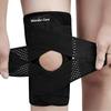 Wonder Care Adjustable Wrap Knee Support Brace, Air Mesh Fabric Knee Brace Cap for Pain Relief, Running Protection for Men & Women (1, S)
