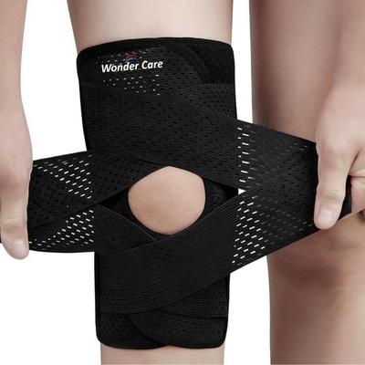 Wonder Care Регулируемый бандаж-обертывание для поддержки колена, Наколенник из воздухопроницаемой сетчатой ткани для облегчения боли, Защита для бега для мужчин и женщин (1, С)
